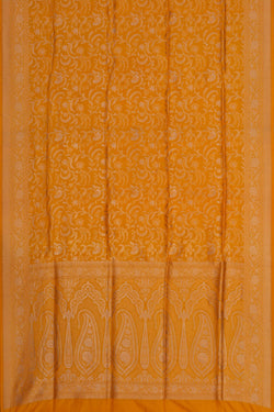 Image of Banarasi Katan Silk Yellow Saree