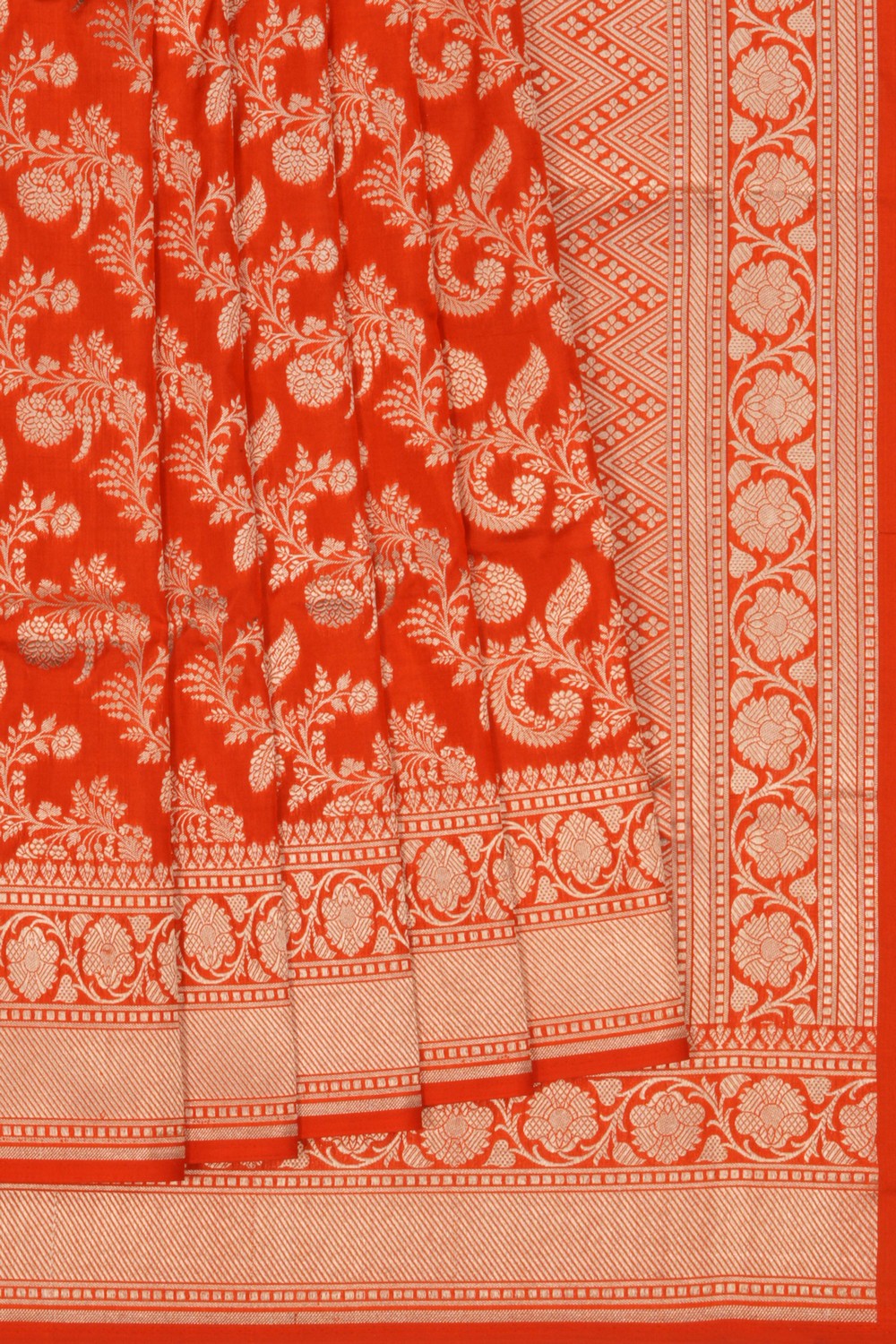 Banarasi Katan Silk Orange Saree
