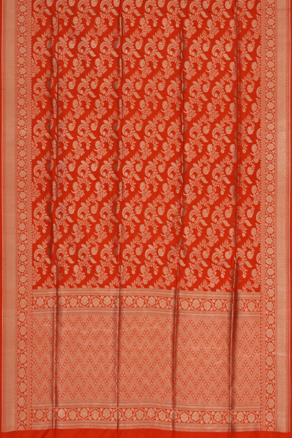 Banarasi Katan Silk Orange Saree