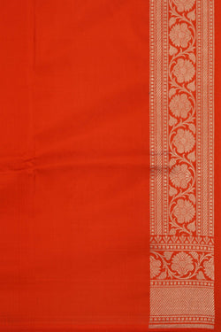 Image of Banarasi Katan Silk Orange Saree