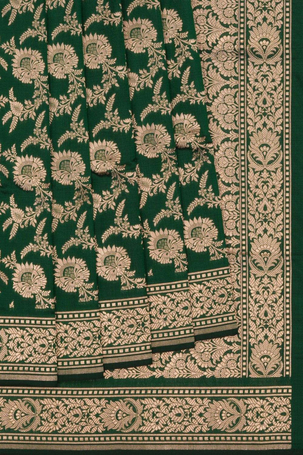 Banarasi Katan Silk Green Saree