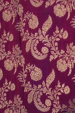 Image of Banarasi Katan Silk Violet Saree