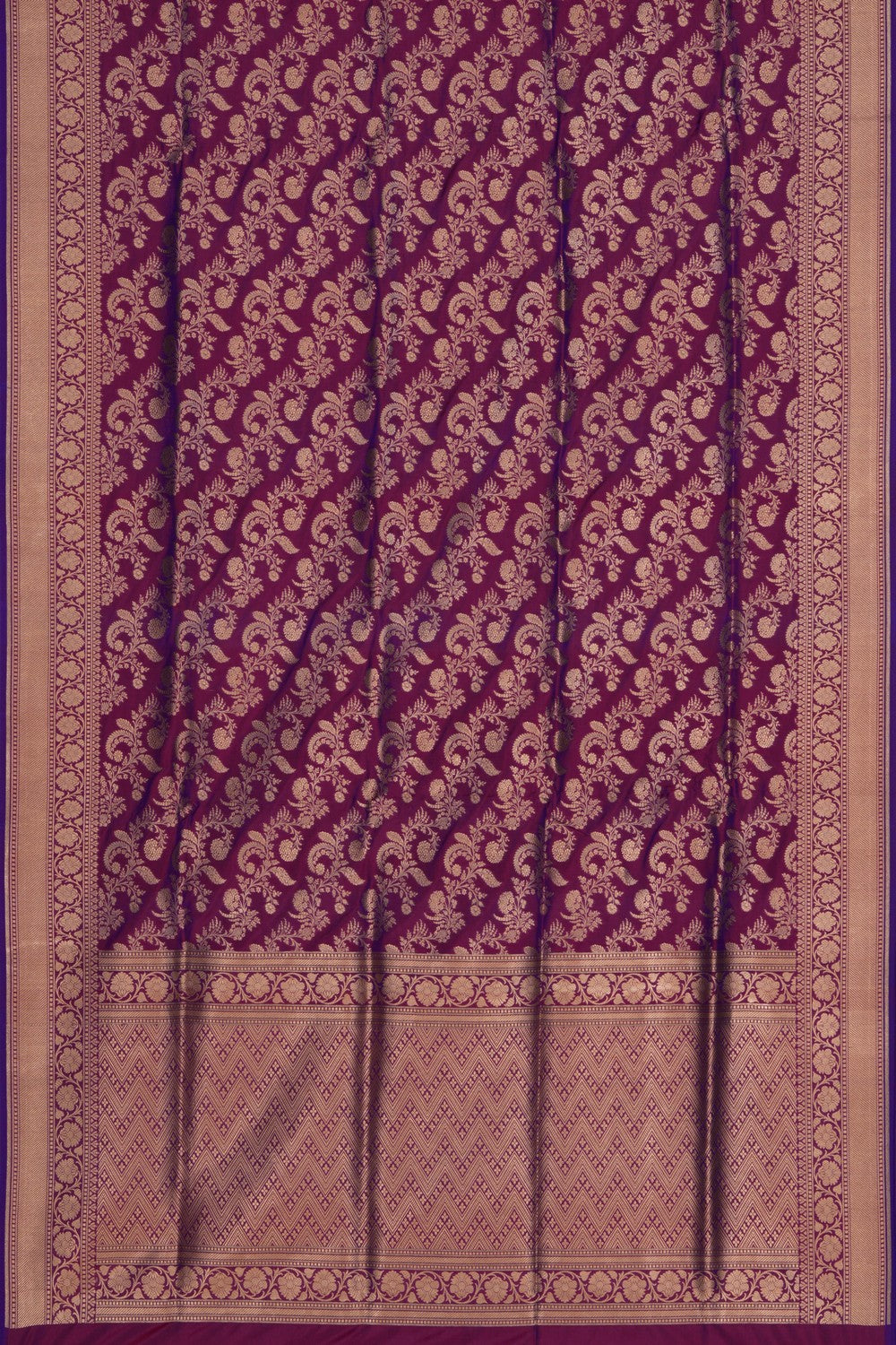 Banarasi Katan Silk Violet Saree