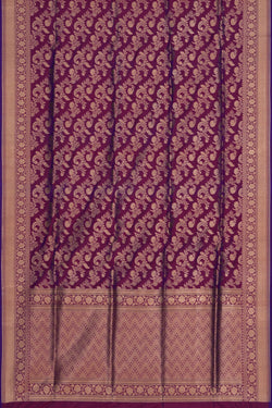 Image of Banarasi Katan Silk Violet Saree