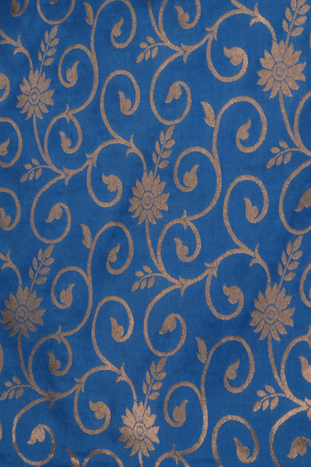 Image of Banarasi Katan Silk Smoky Blue Saree