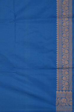 Image of Banarasi Katan Silk Smoky Blue Saree