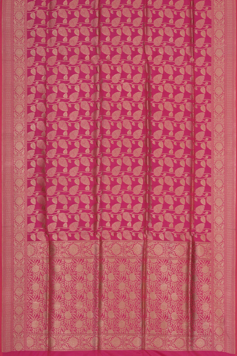 Image of Banarasi Katan Silk Coral Pink Saree