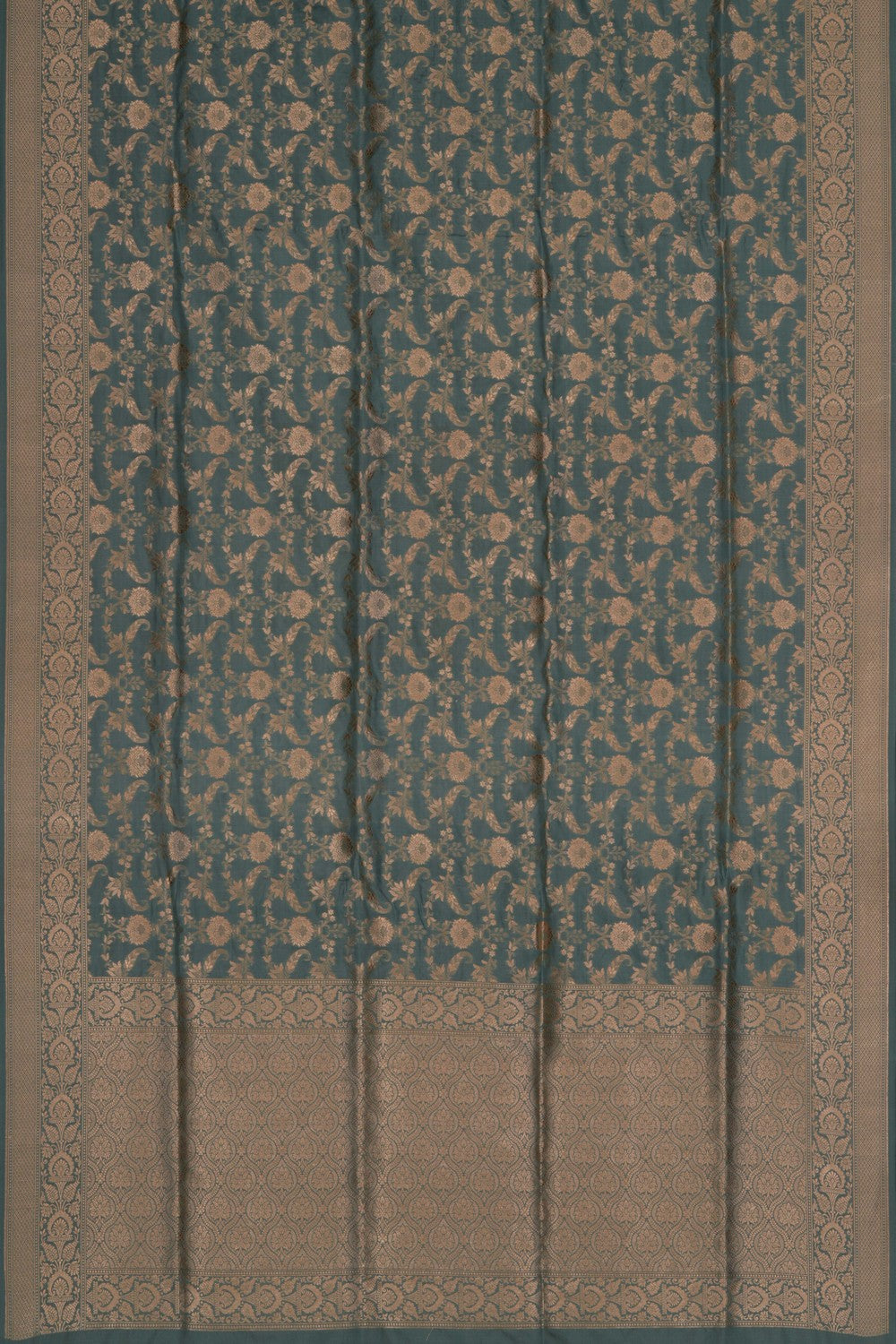 Image of Banarasi Katan Silk Grey Saree