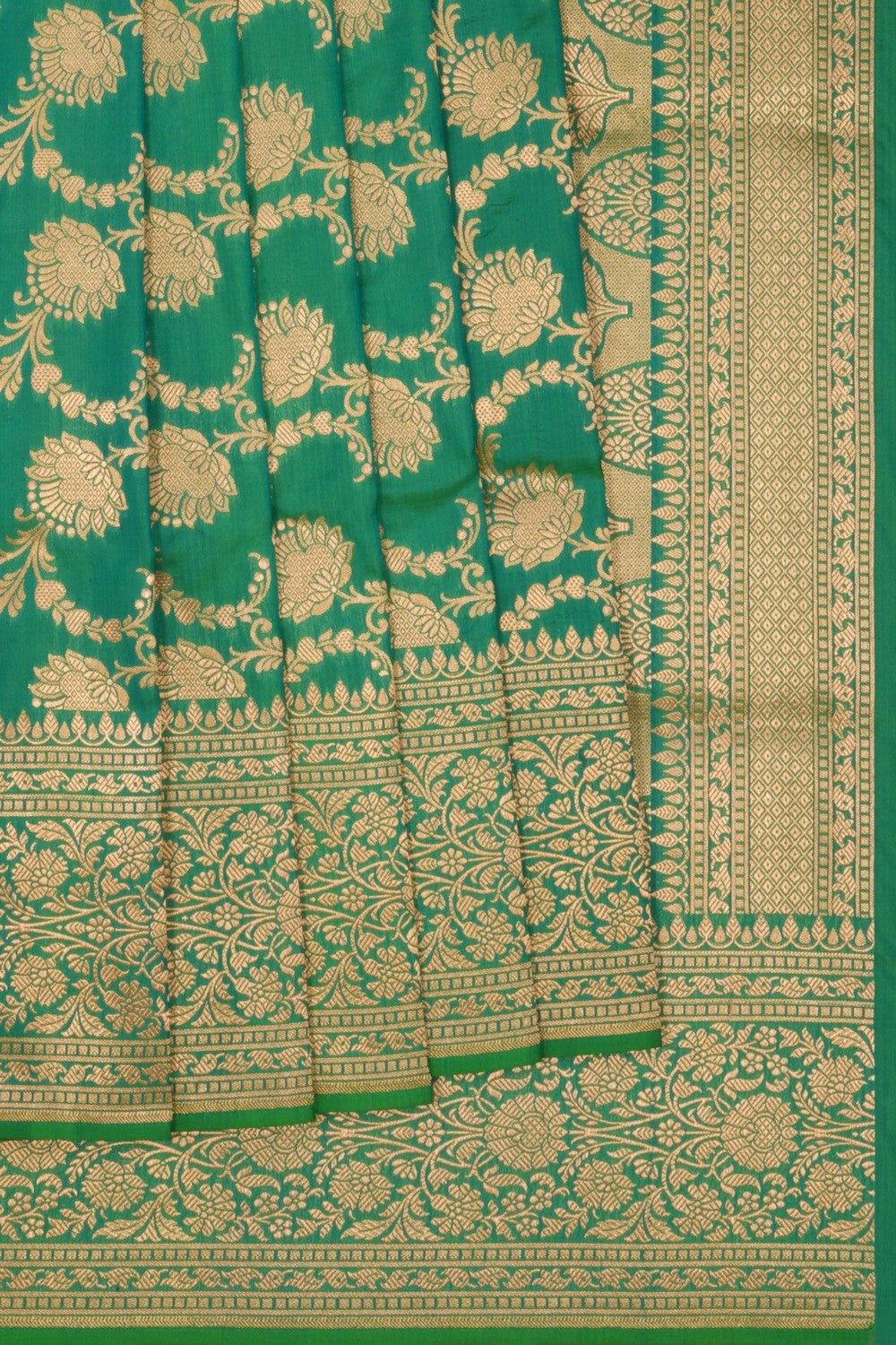 Image of Banarasi Katan Silk Sea Green Saree