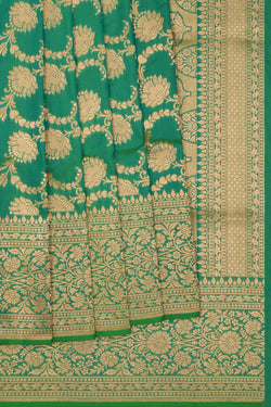 Image of Banarasi Katan Silk Sea Green Saree