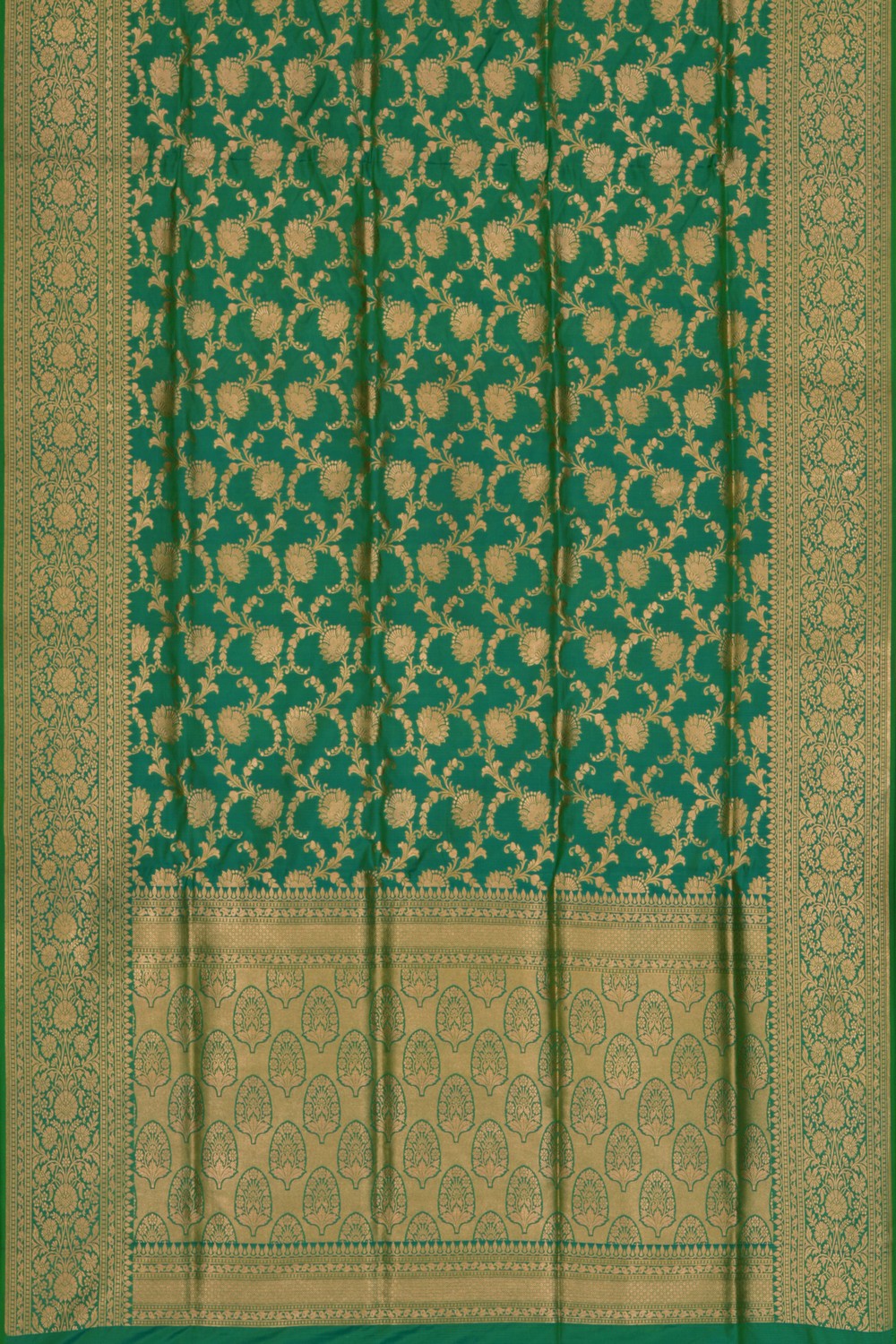Image of Banarasi Katan Silk Sea Green Saree