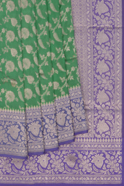 Image of Banarasi Katan Silk Sea Green Saree