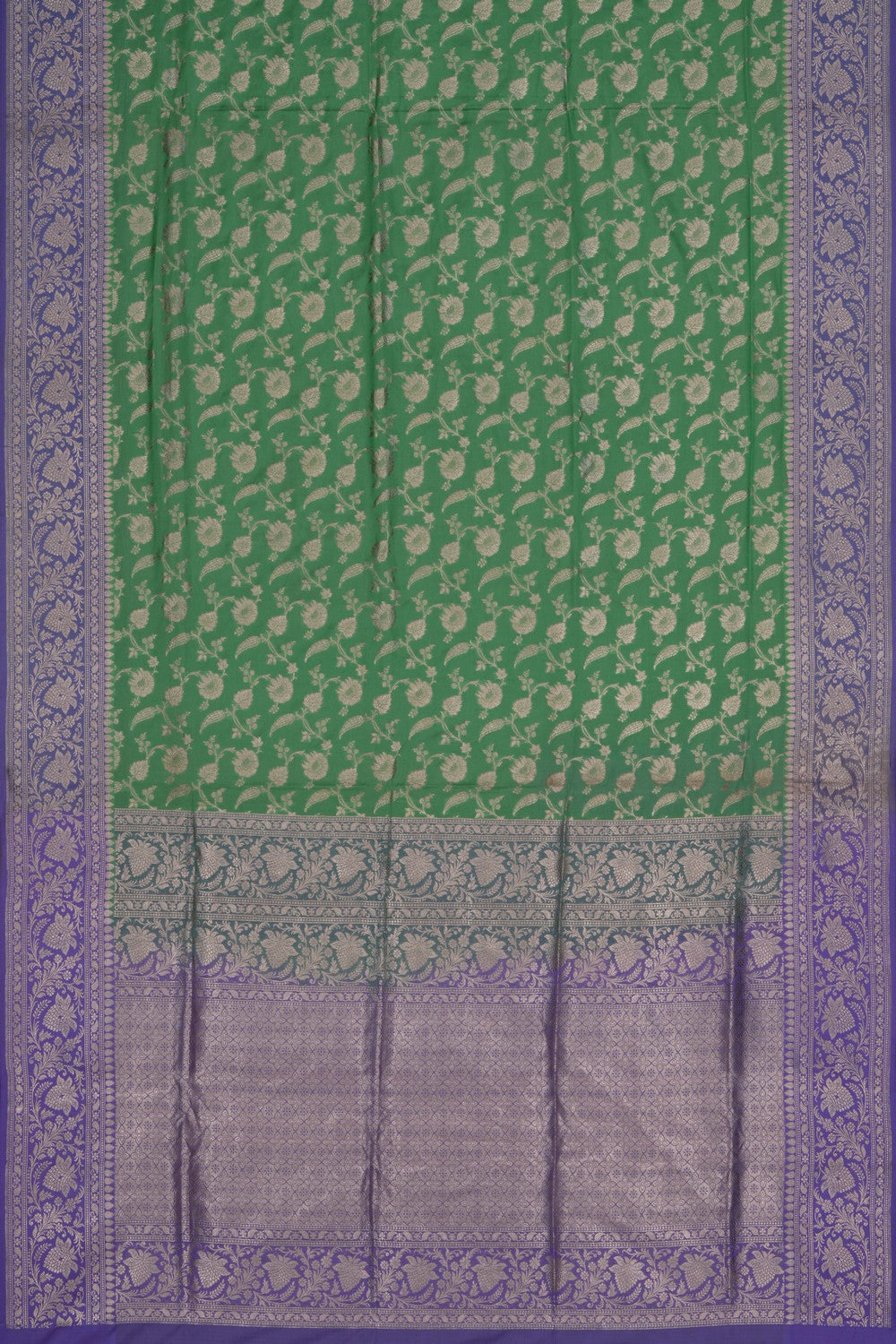 Image of Banarasi Katan Silk Sea Green Saree