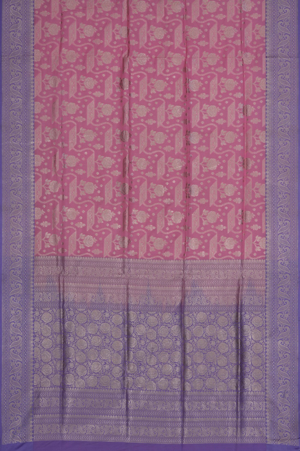 Image of Banarasi Katan Silk Pink Saree