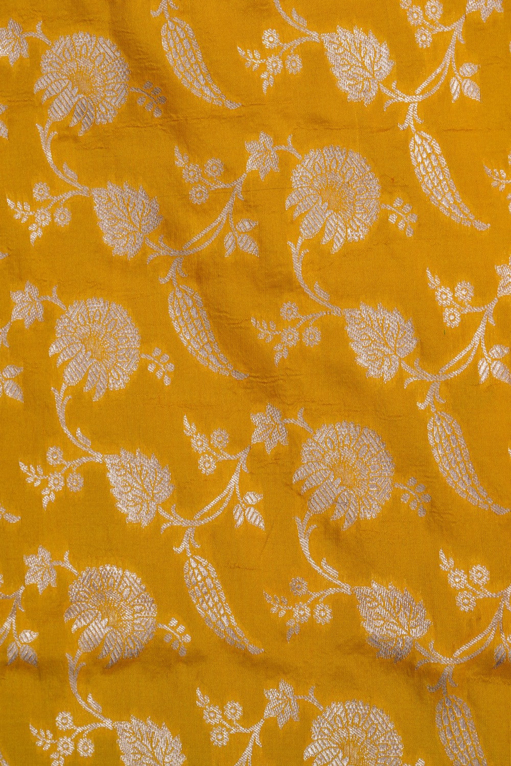 Image of Banarasi Katan Silk Yellow Saree