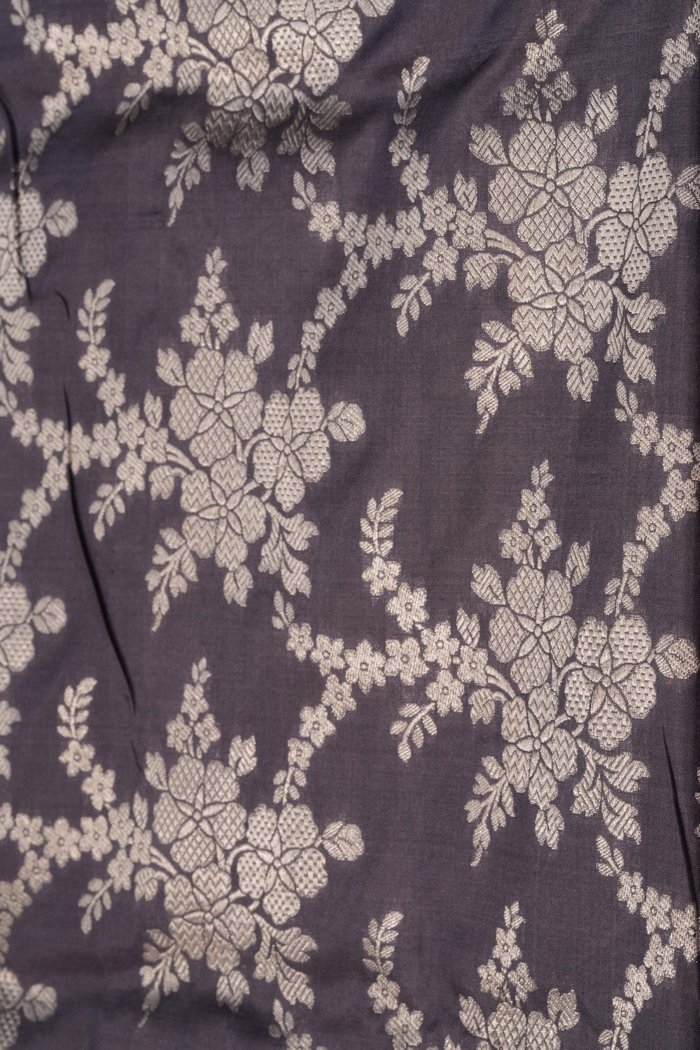 Image of Banarasi Katan Silk Grey Saree