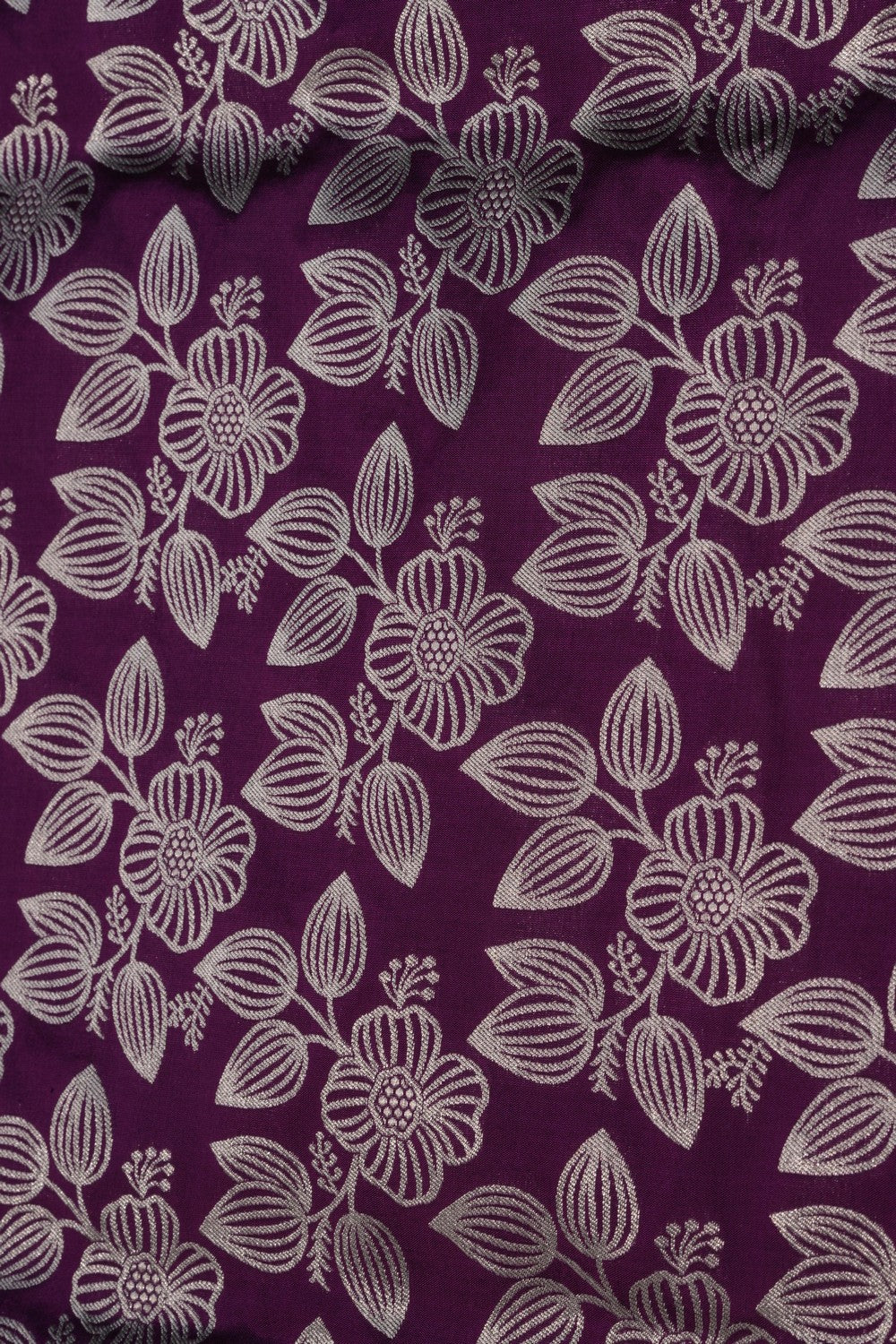 Image of Banarasi Katan Silk Violet Saree