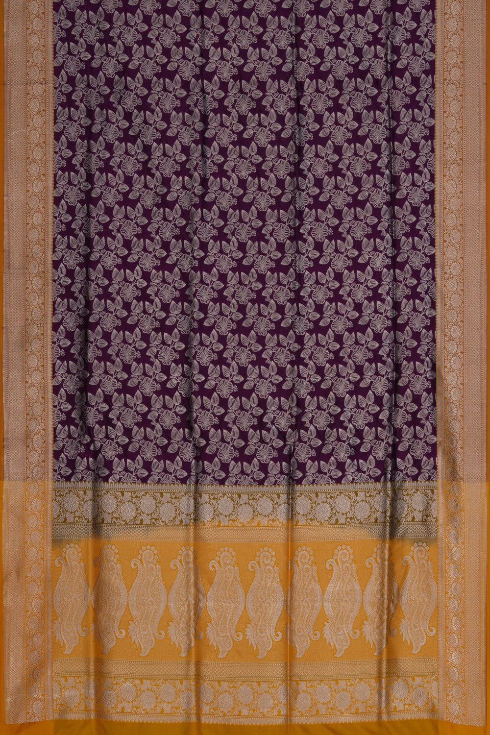 Image of Banarasi Katan Silk Violet Saree