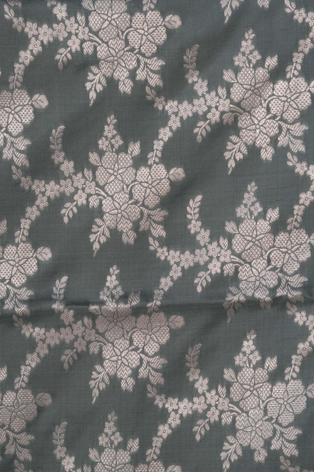 Image of Banarasi Katan Silk Grey Saree