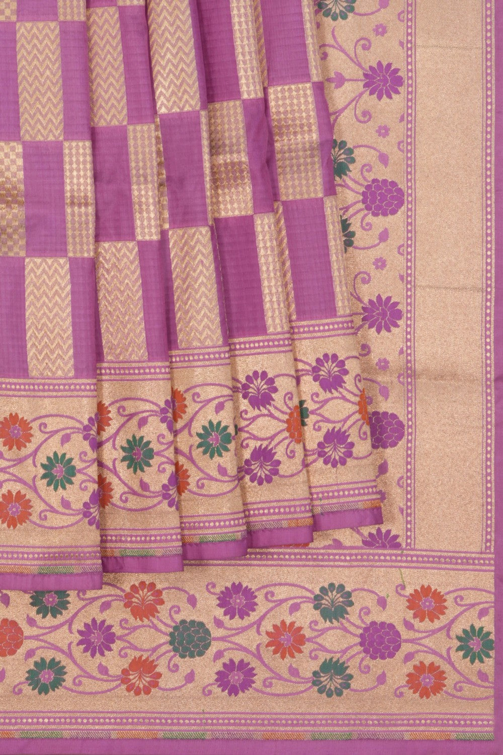 Image of Banarasi Katan Silk Purple Saree
