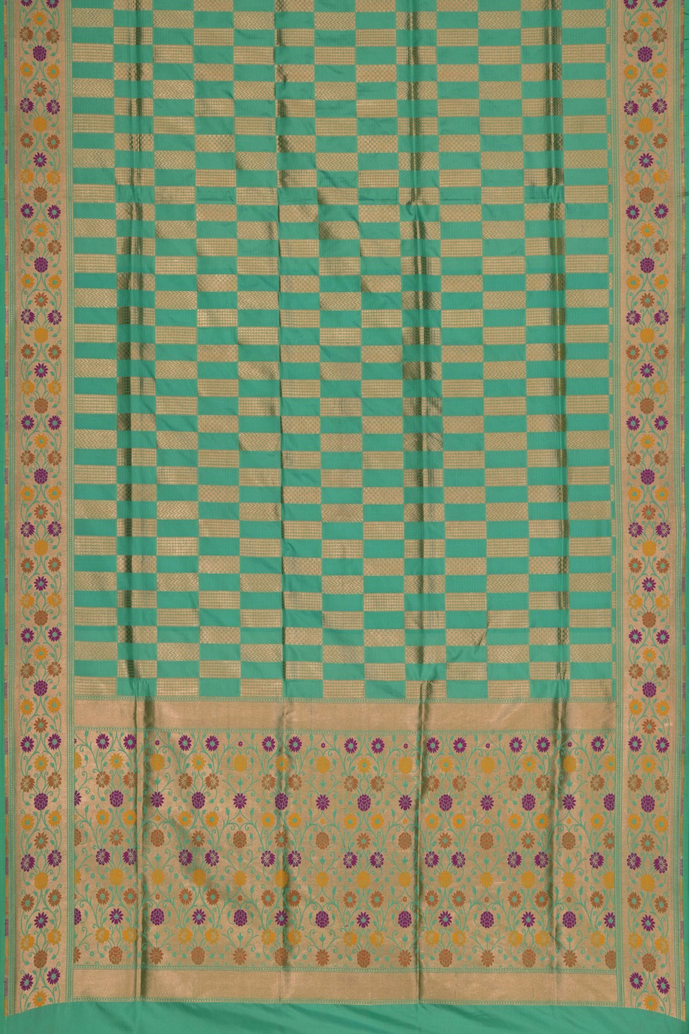 Image of Banarasi Katan Silk Sea Green Saree