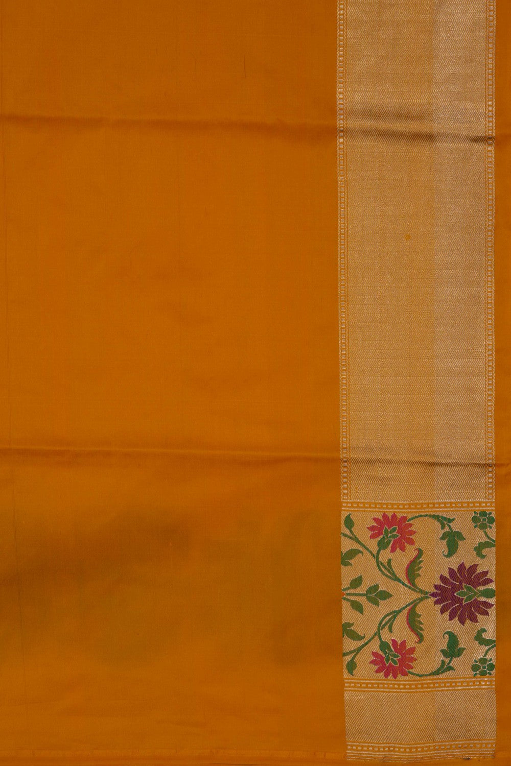 Image of Banarasi Katan Silk Yellow Saree