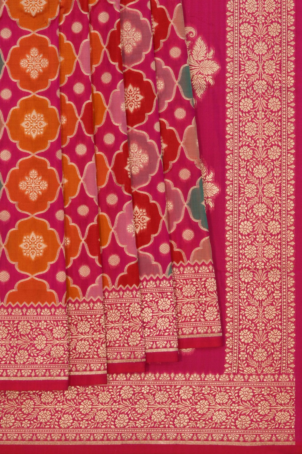 Image of Banarasi Katan Silk Pink Saree