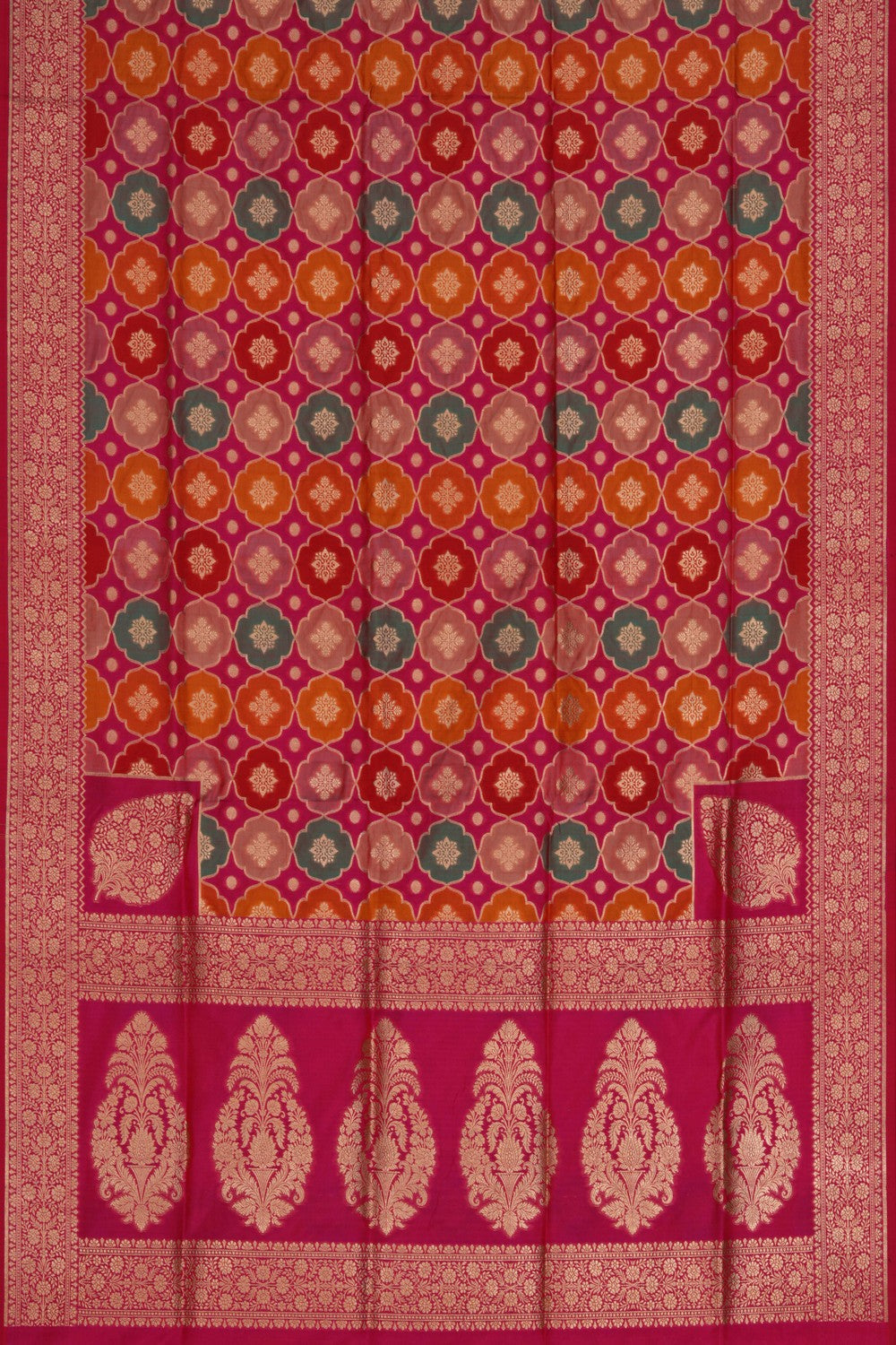 Image of Banarasi Katan Silk Pink Saree