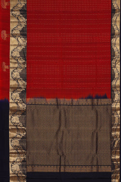 Image of Kanchipattu Red Brocade Saree