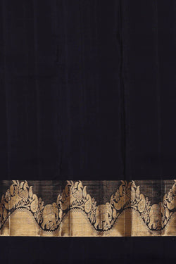 Image of Kanchipattu Dark Mustard Yellow Brocade Saree