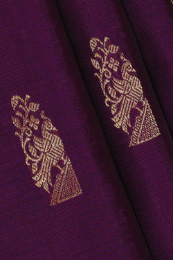Image of Kanchipattu Violet Brocade Saree