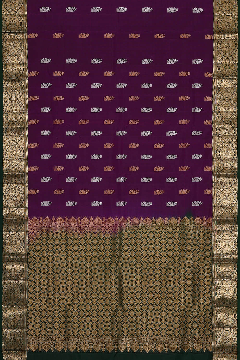 Kanchipattu Violet Brocade Saree