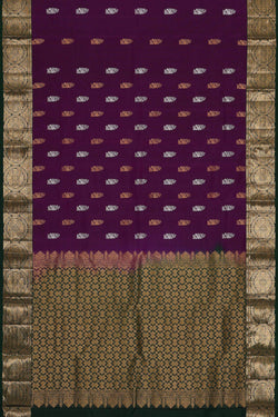 Image of Kanchipattu Violet Brocade Saree