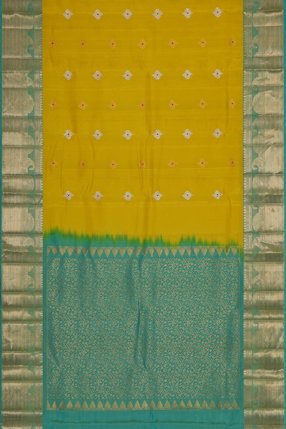 Kanchipattu Yellow Brocade Saree