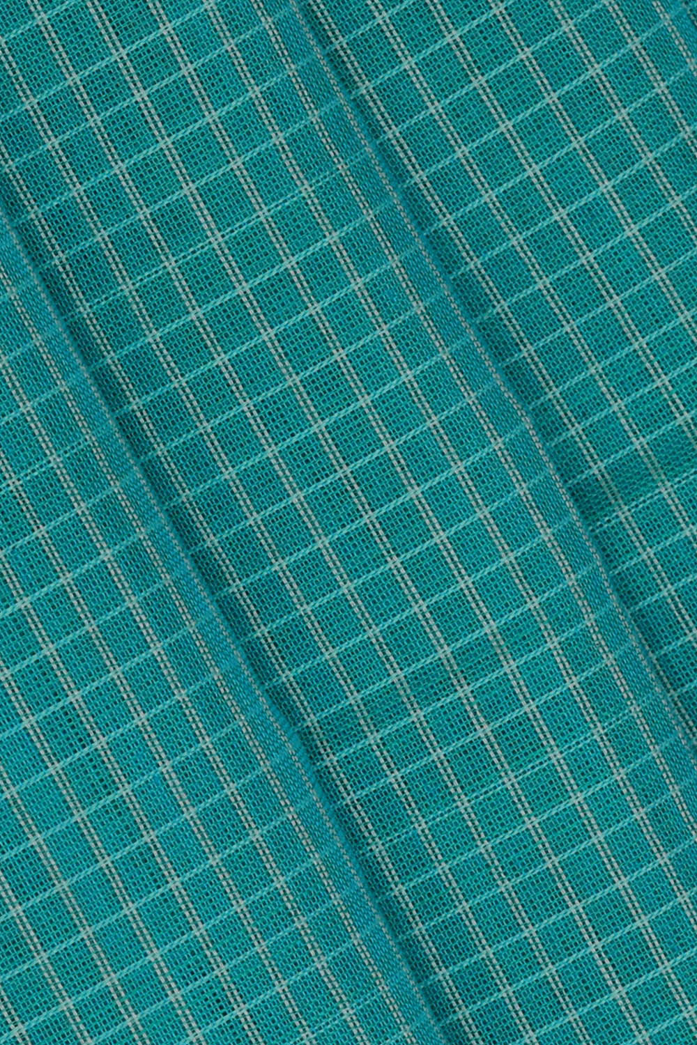 Gadwal Cotton Sky Blue Saree
