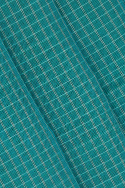 Image of Gadwal Cotton Sky Blue Saree