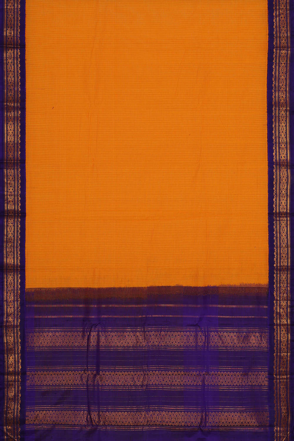 Gadwal Cotton Orange Saree