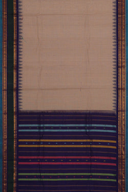 Image of Gadwal Cotton Cream Saree