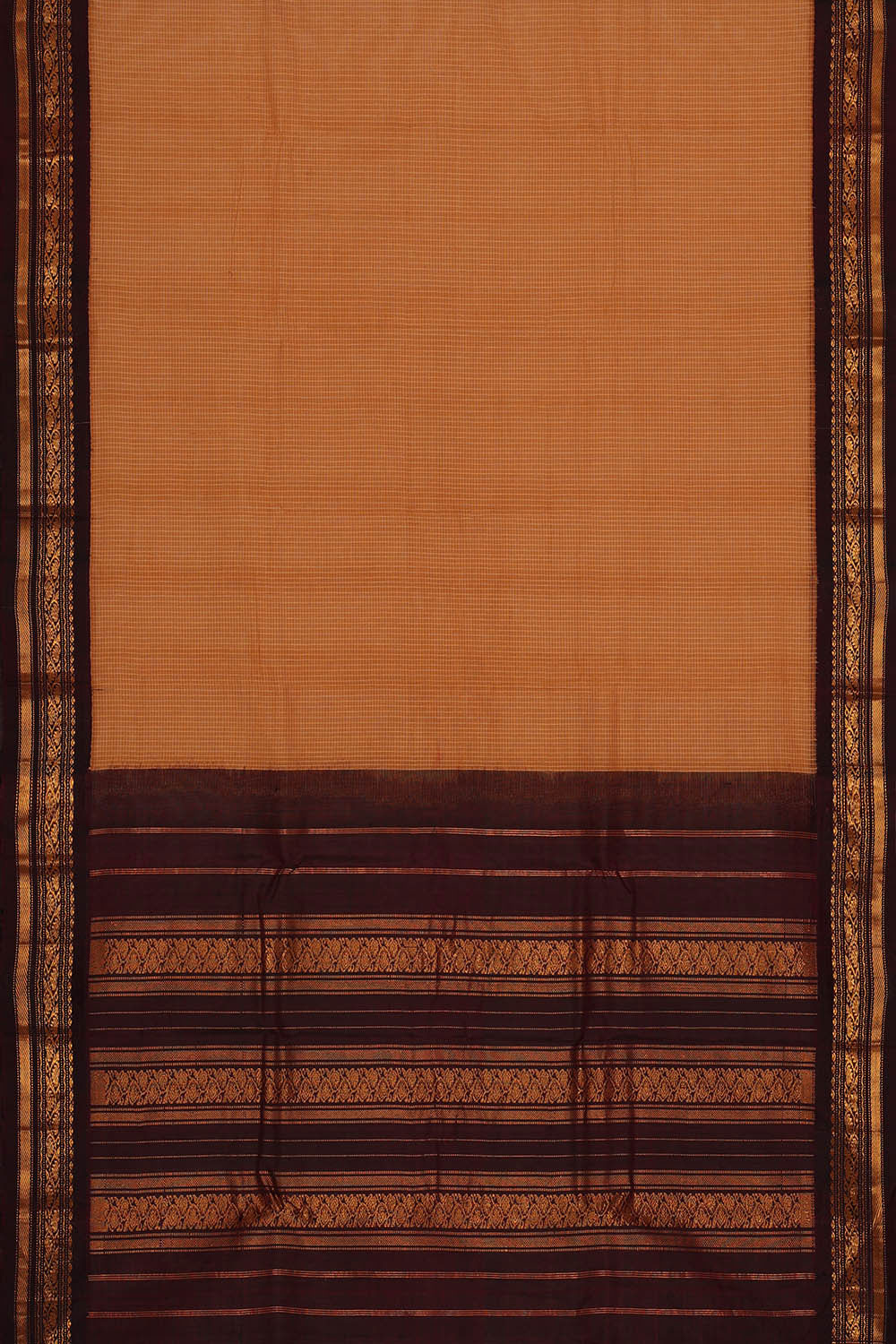 Gadwal Cotton Dull Peach Saree
