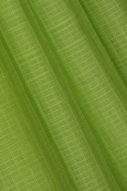 Image of Gadwal Cotton Parrot Green Saree