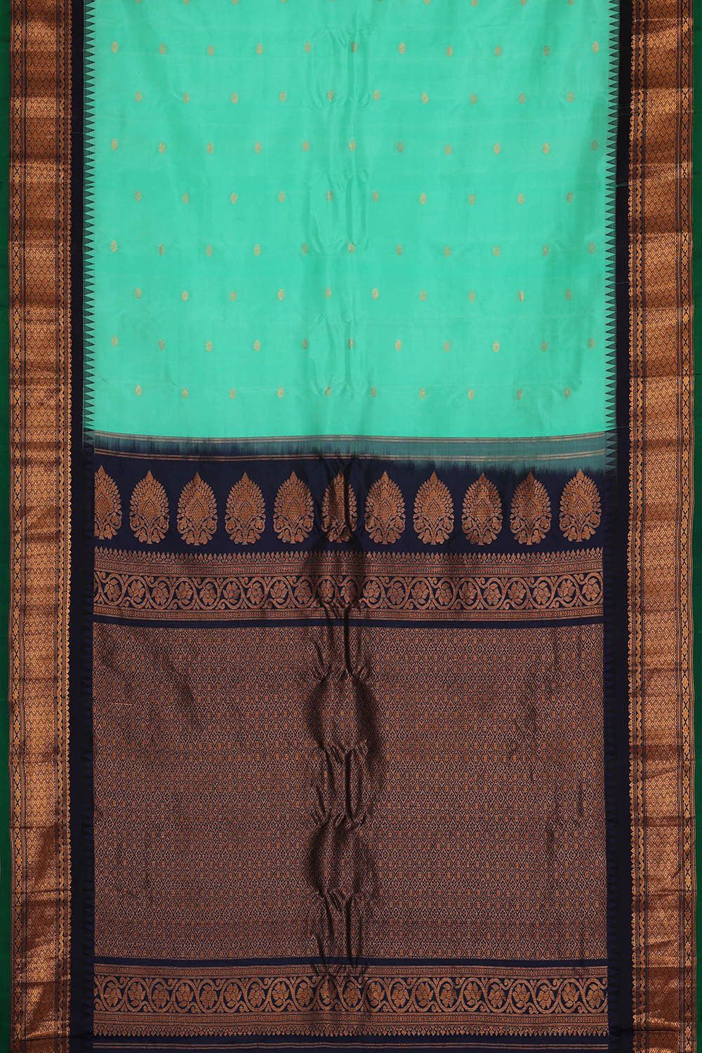 Gadwal Silk Aqua Blue Saree