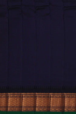 Image of Gadwal Silk Aqua Blue Saree