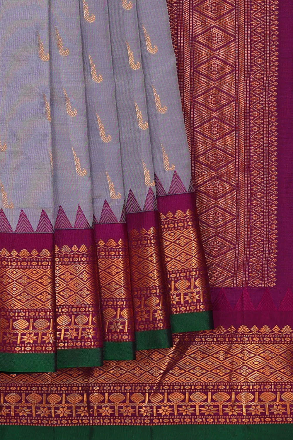 Gadwal Silk Light Grey Saree