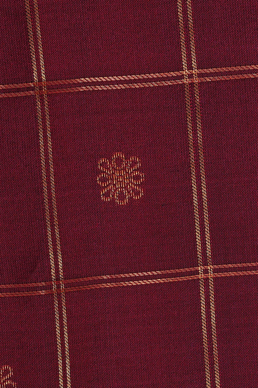 Image of Gadwal Silk Dark Red Saree