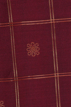 Image of Gadwal Silk Dark Red Saree