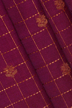 Image of Gadwal Silk Dark Magenta Saree