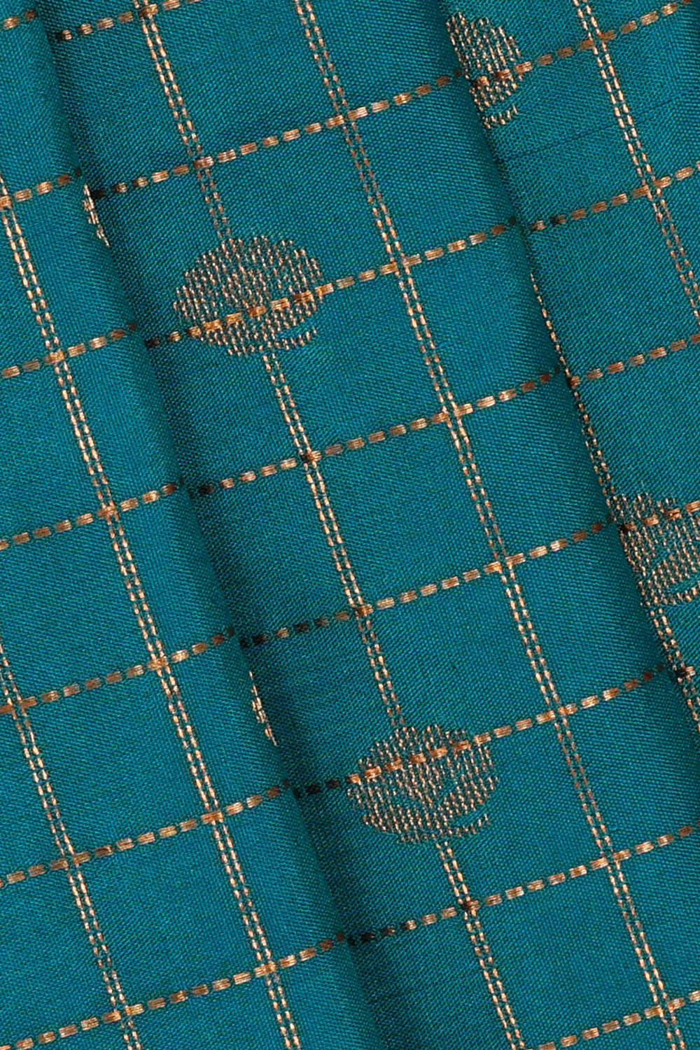 Gadwal Silk Teal Blue Saree