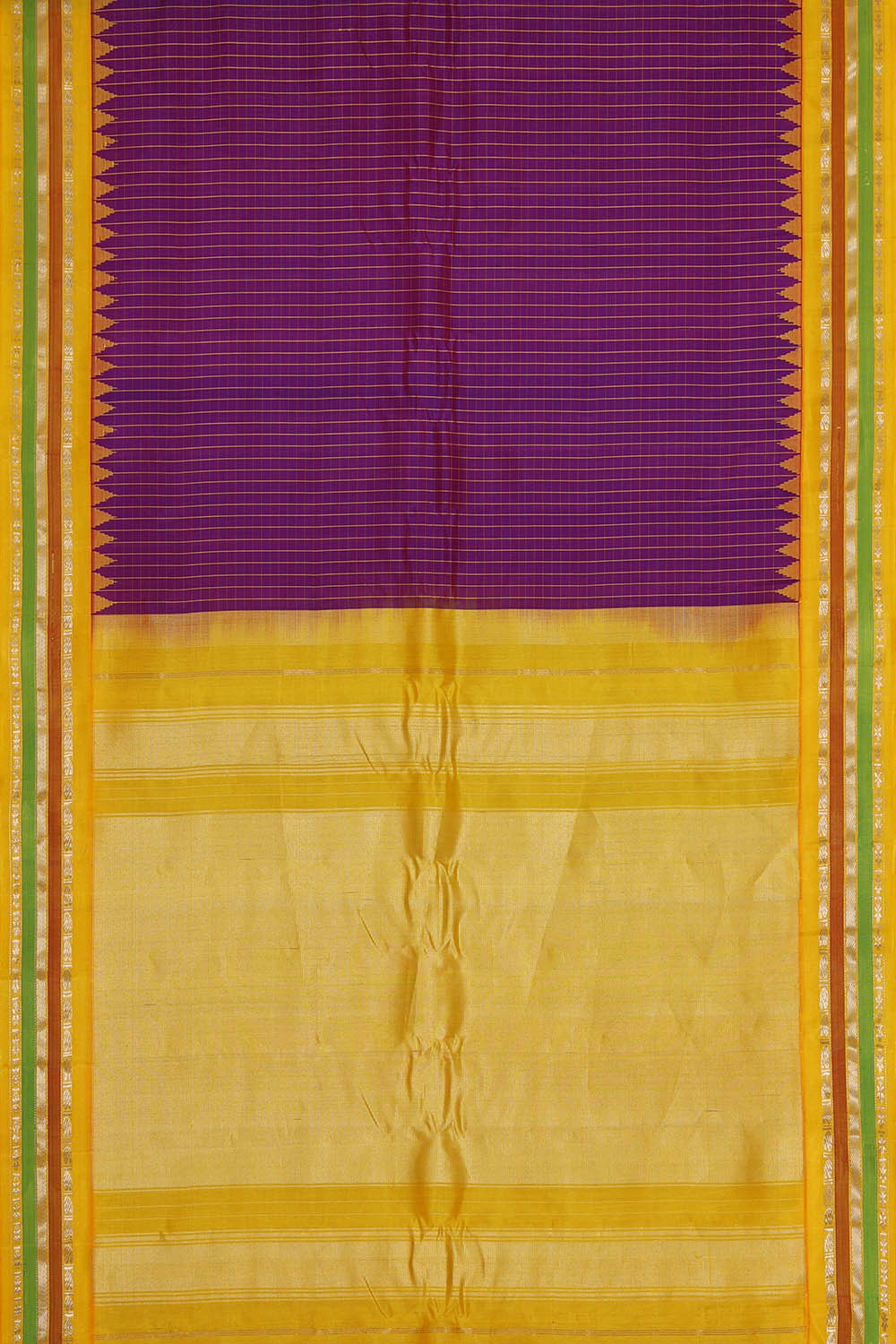Image of Gadwal Silk Magenta Purple Saree