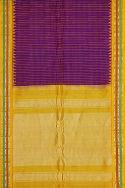 Image of Gadwal Silk Magenta Purple Saree