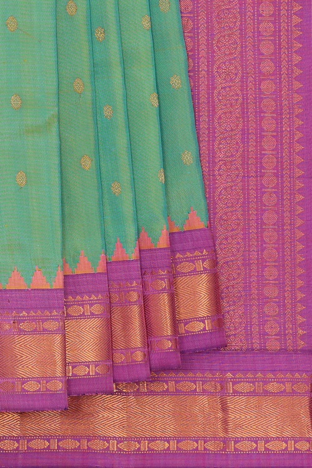 Gadwal Silk Sea Green Saree